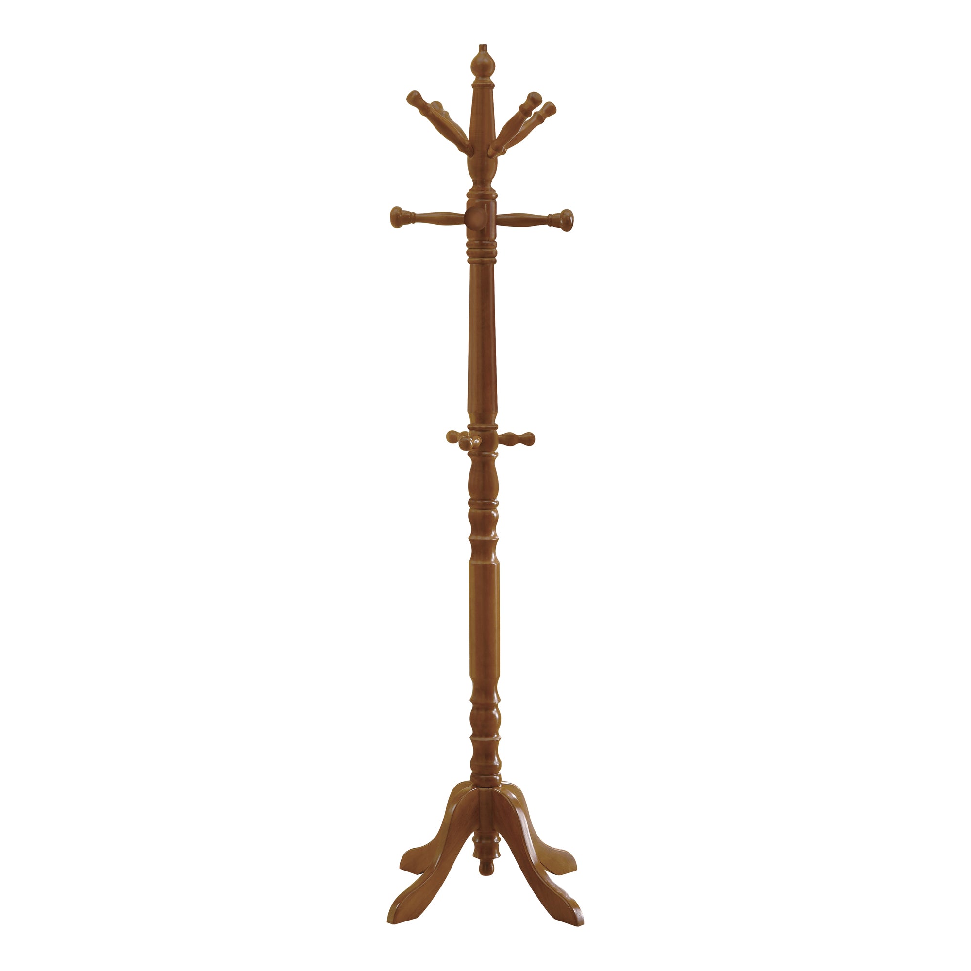 COAT RACK - 73"H / CHERRY WOOD TRADITIONAL STYLE
