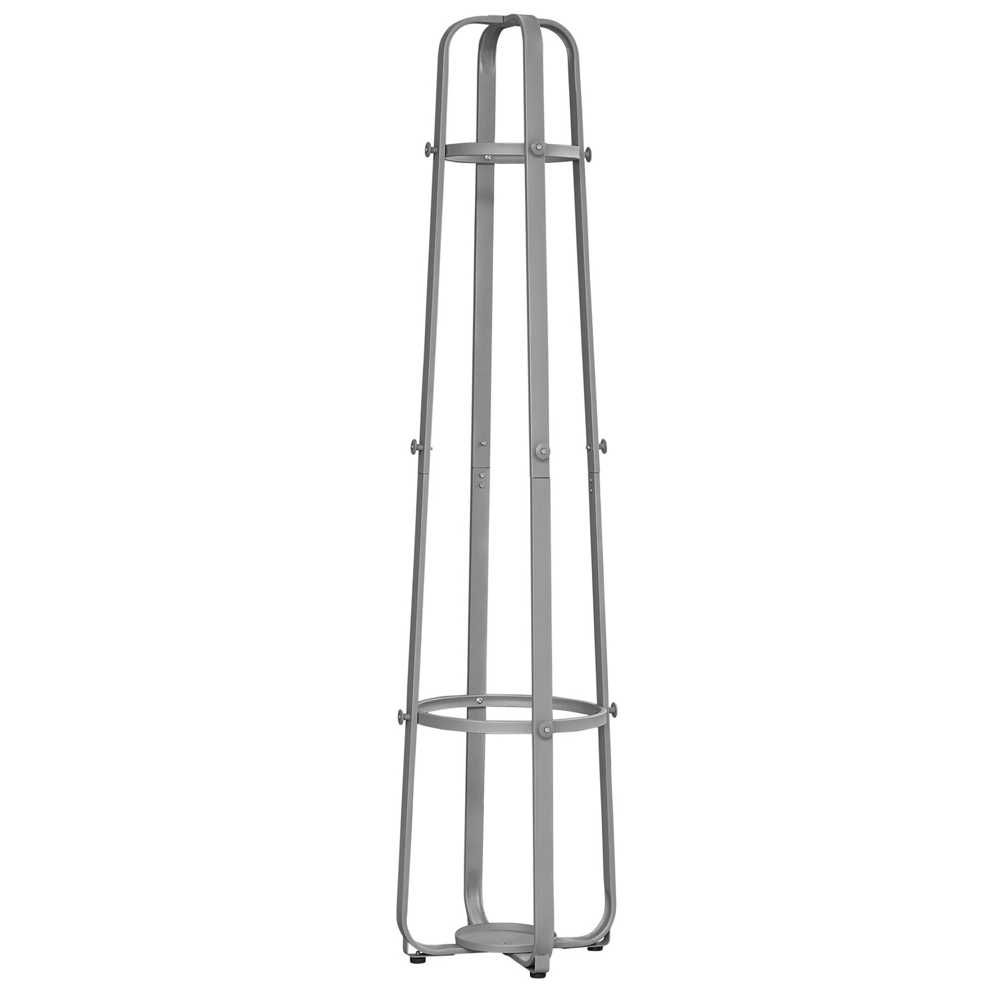 COAT RACK - 72"H / WHITE METAL WITH AN UMBRELLA HOLDER
