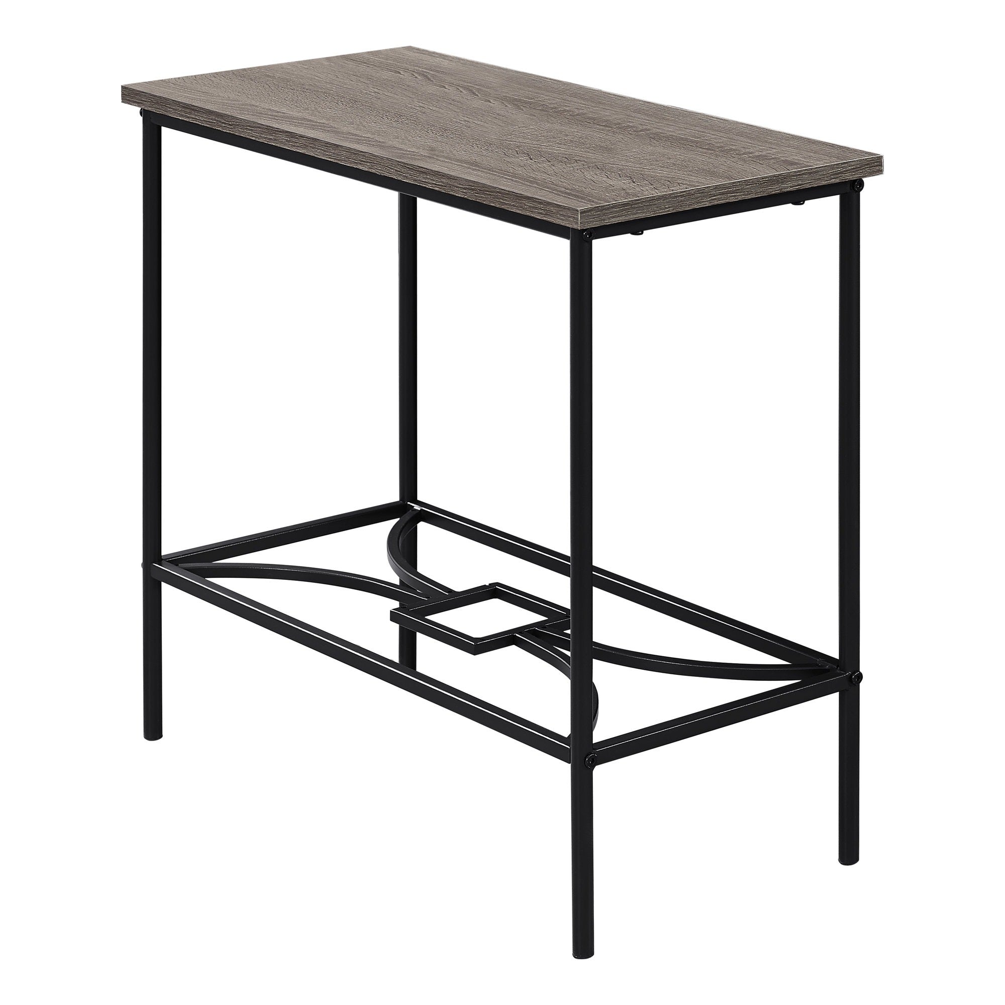 ACCENT TABLE - 22"H / BLACK MARBLE / BLACK METAL