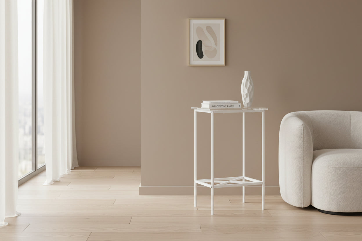 TABLE D'APPOINT - 24"H / NOIR / MÉTAL NOIR