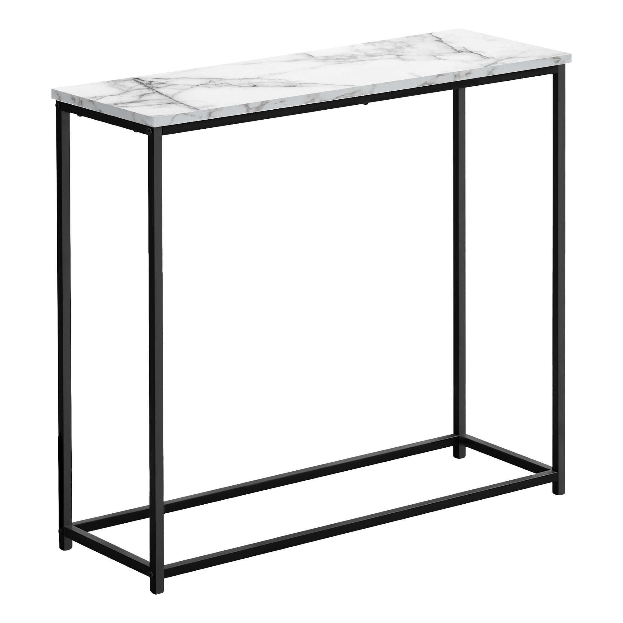 ACCENT TABLE - 32"L / BLACK / BLACK METAL HALL CONSOLE