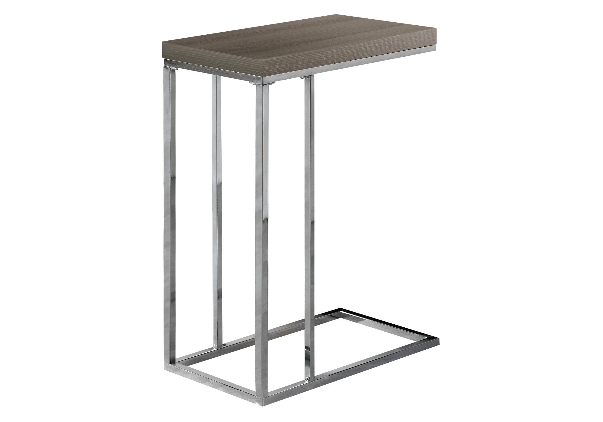 ACCENT TABLE - ESPRESSO WITH CHROME METAL