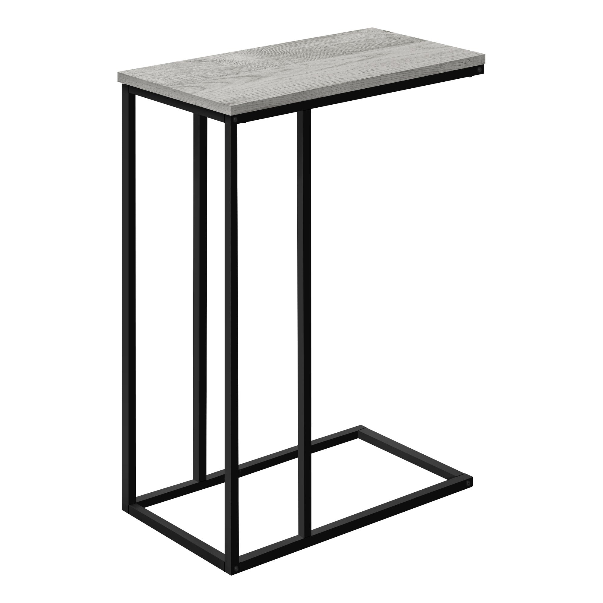 ACCENT TABLE - 25"H / WHITE / BLACK METAL