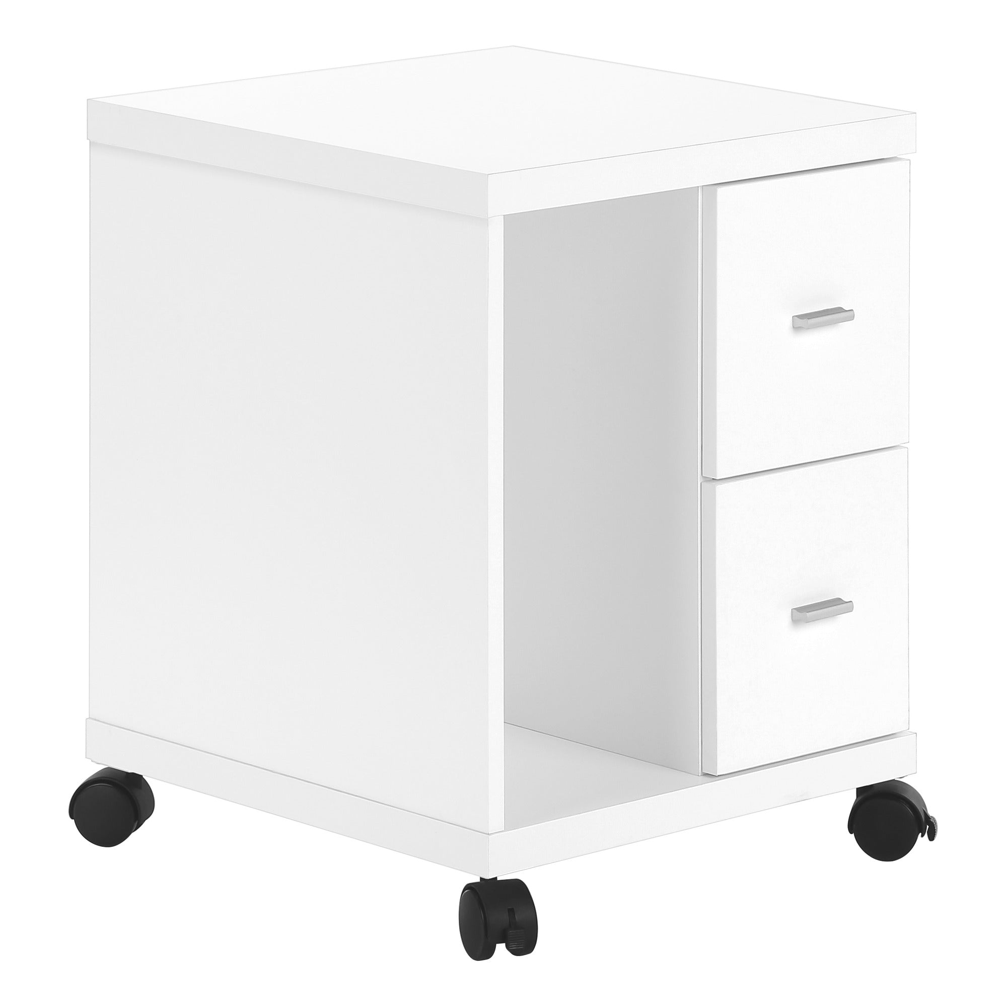 OFFICE CABINET - ESPRESSO 2 DRAWER ON CASTORS