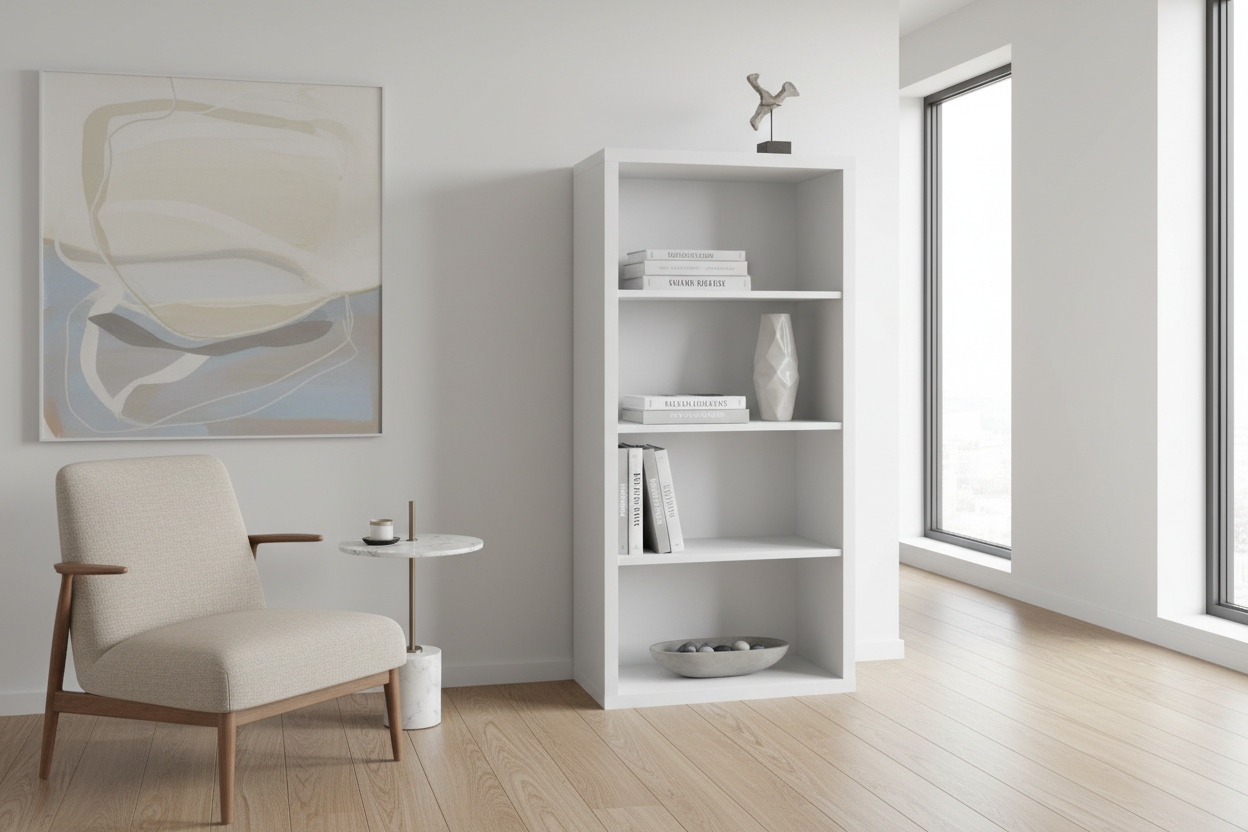 BOOKCASE - 48"H / ESPRESSO WITH ADJUSTABLE SHELVES