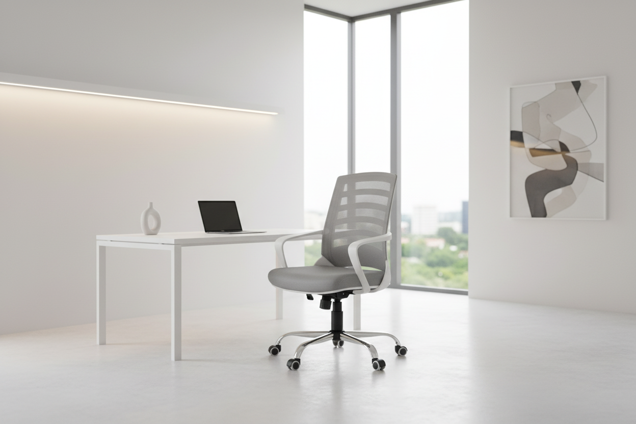 CHAISE DE BUREAU - NOIR / MAILLE NOIRE / MULTI-POSITIONS