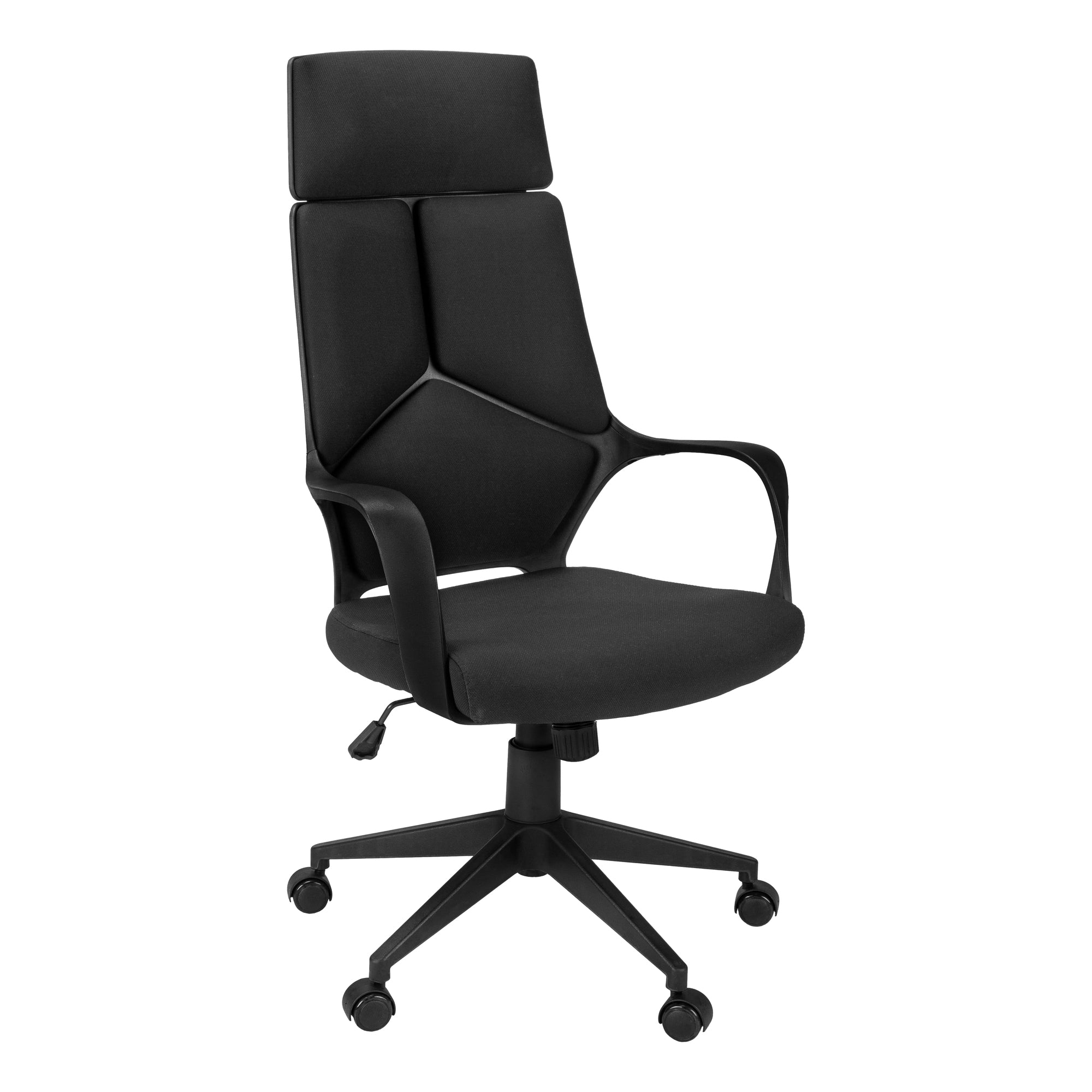 OFFICE CHAIR - WHITE / GREY FABRIC / HIGH BACK EXECUTIVE