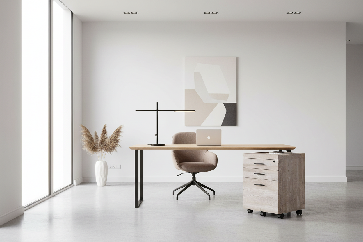 CLASSEUR - 3 TIROIRS / BLANC SUR ROULETTES