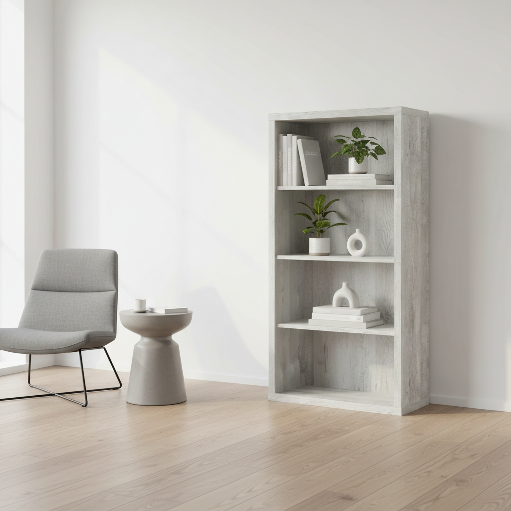 BOOKCASE - 48"H / ESPRESSO WITH ADJUSTABLE SHELVES