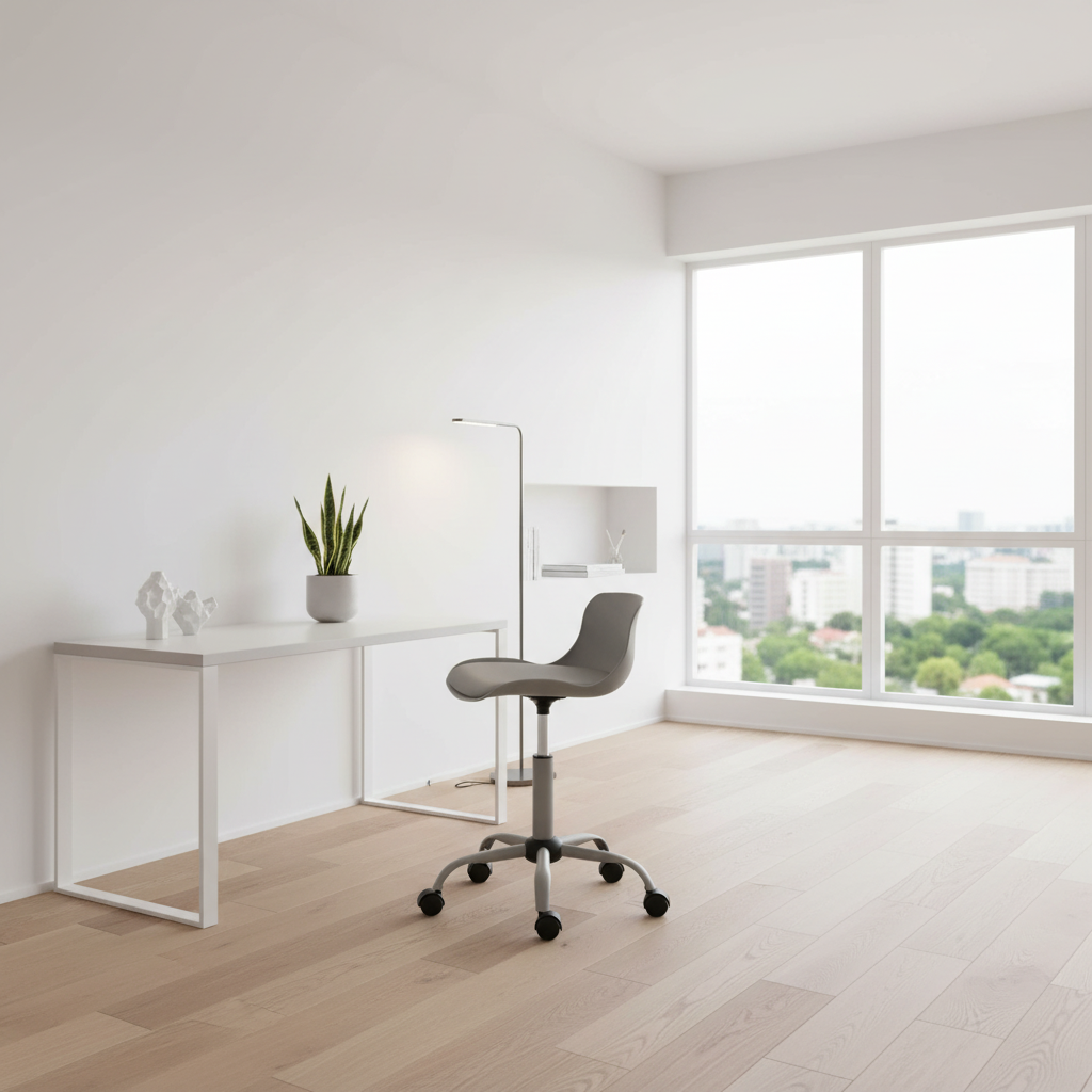 CHAISE DE BUREAU - BLANC JUVENILE / MULTI-POSITIONS