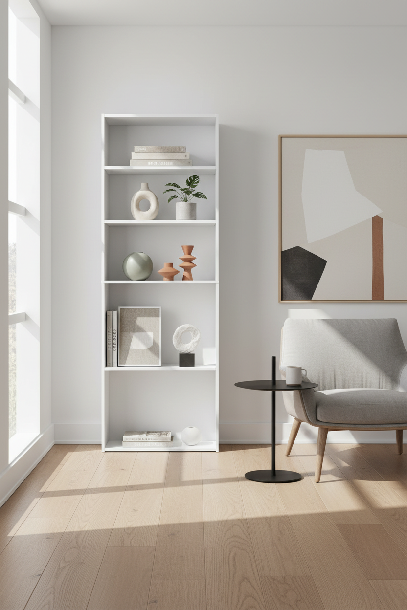 BOOKCASE - 72"H / CHERRY WITH 5 SHELVES