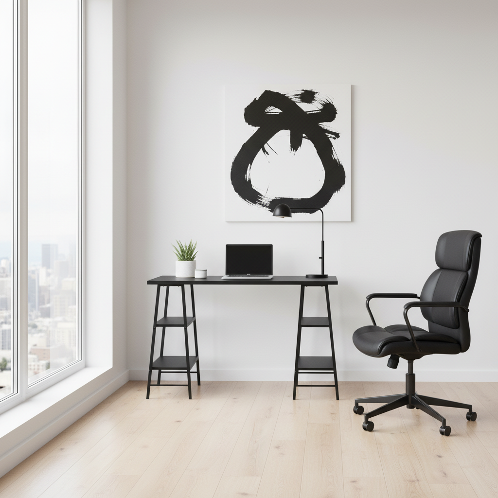 COMPUTER DESK - 48"L / WHITE / WHITE METAL