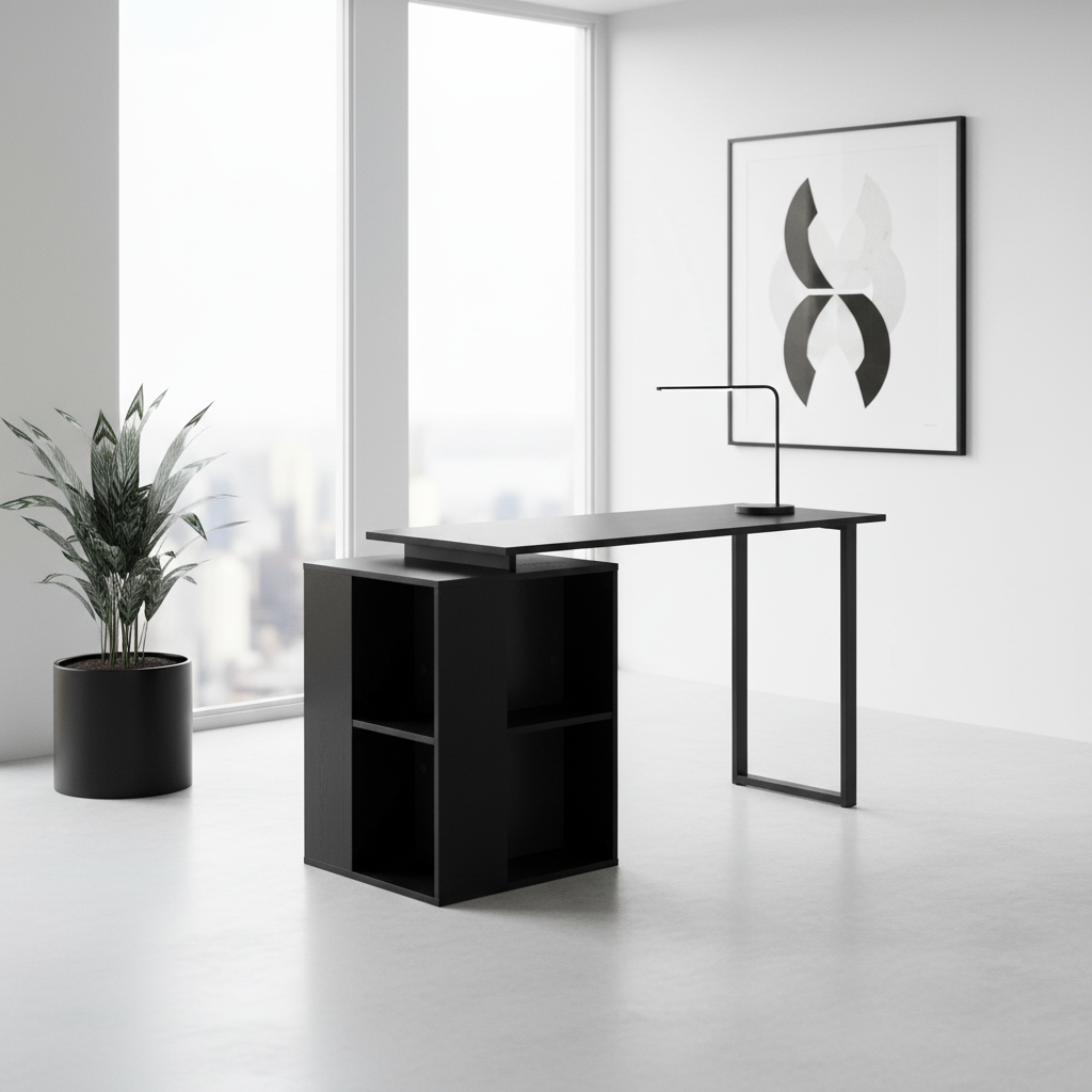 COMPUTER DESK - 55"L / WHITE LEFT OR RIGHT FACING