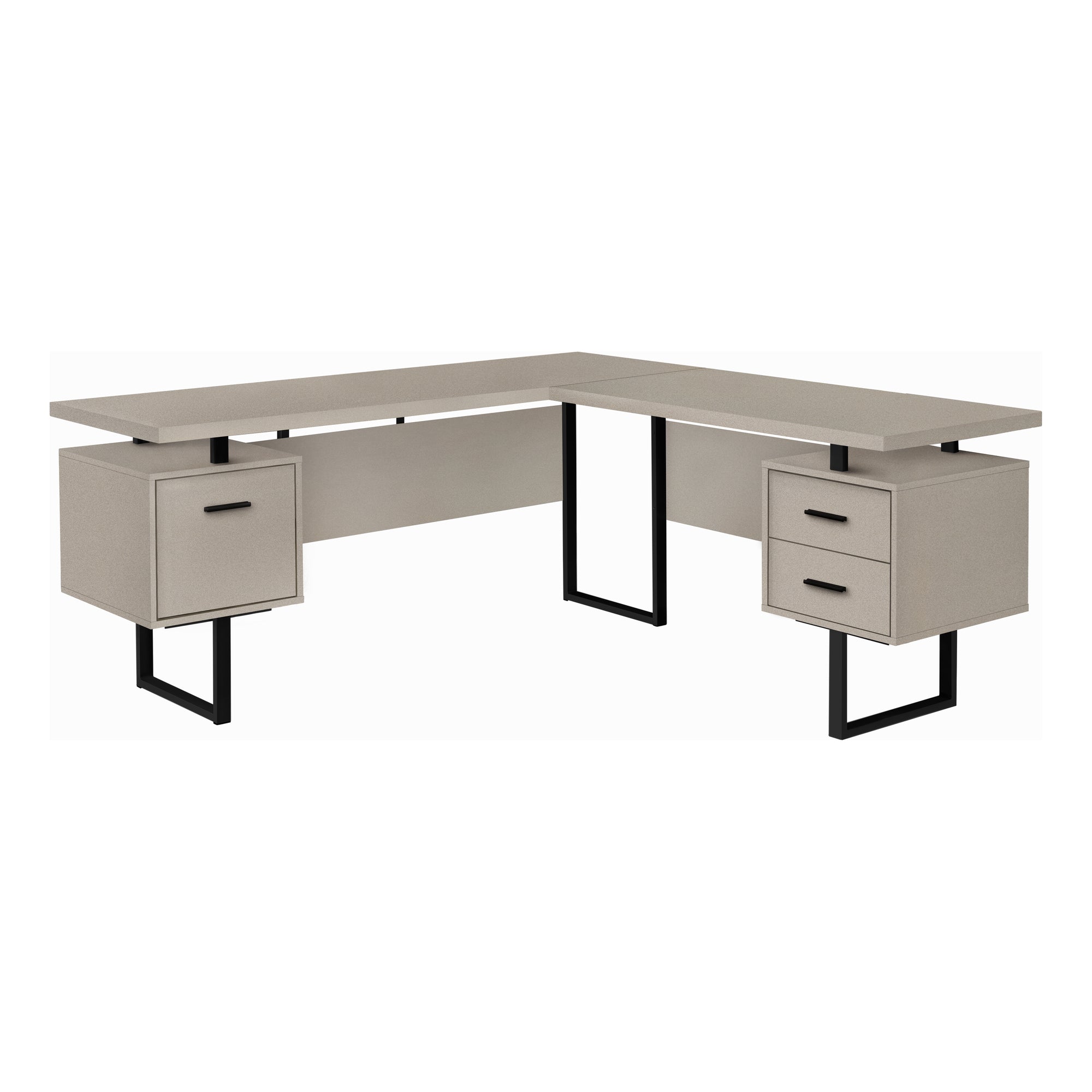 COMPUTER DESK - 70"L / DARK TAUPE LEFT OR RIGHT FACING