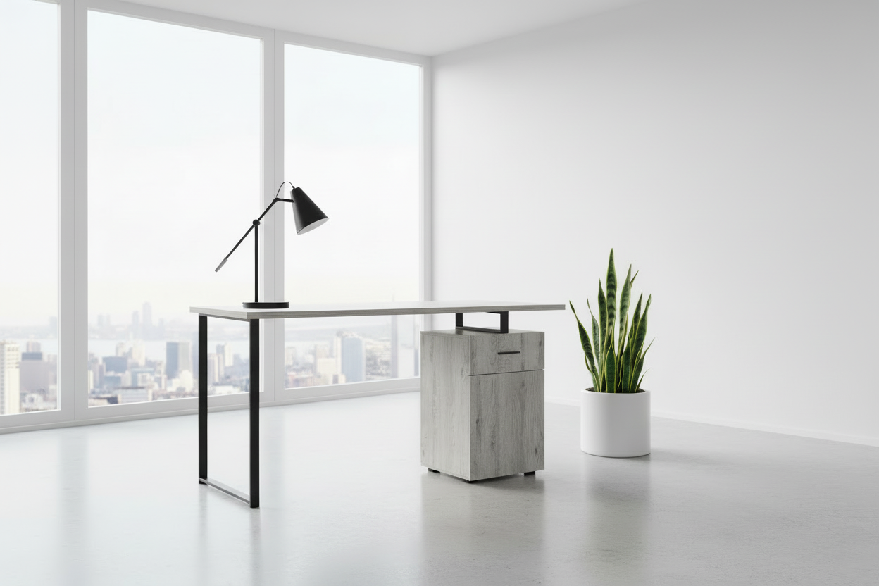 COMPUTER DESK - 48"L / WHITE LEFT OR RIGHT FACING