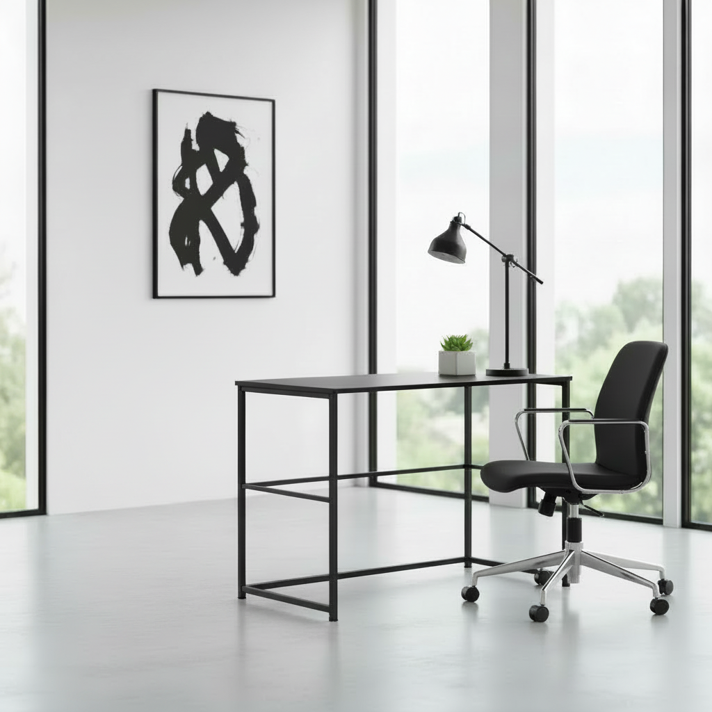 COMPUTER DESK - 40"L / WHITE / WHITE METAL