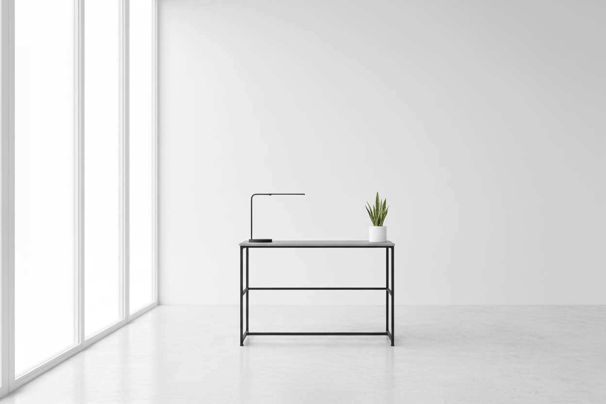 COMPUTER DESK - 40"L / WHITE / WHITE METAL