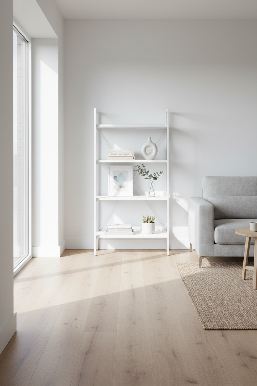 BOOKCASE - 48"H / DARK TAUPE / BLACK METAL