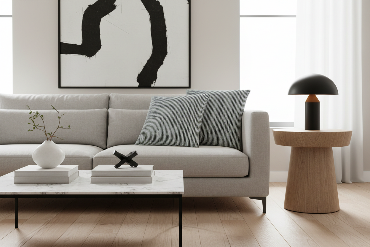 PILLOW - 18"X 18" / LIGHT / DARK TAUPE ABSTRACT DOT/ 2PCS