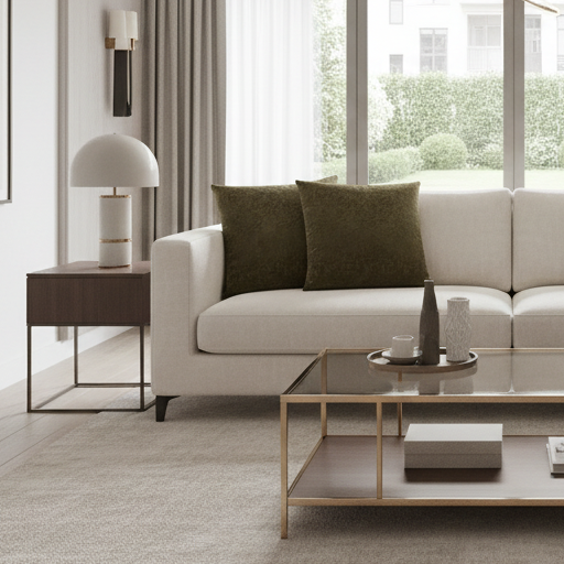 COUSSIN - 18"X 18" / VELOURS FLORAL TAUPE / 2 PIÈCES