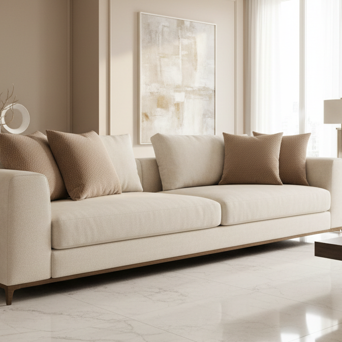 COUSSIN - 18"X 18" / VELOURS DIAMANT ARGENTÉ / 1PC