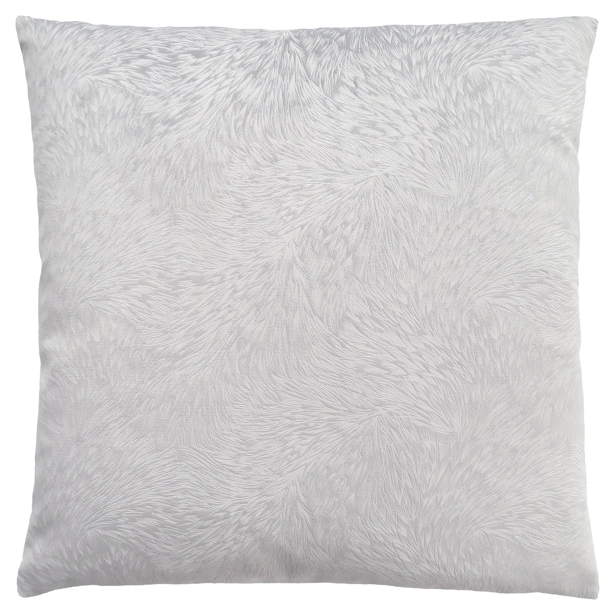 PILLOW - 18"X 18" / LIGHT TAUPE FEATHERED VELVET / 1PC