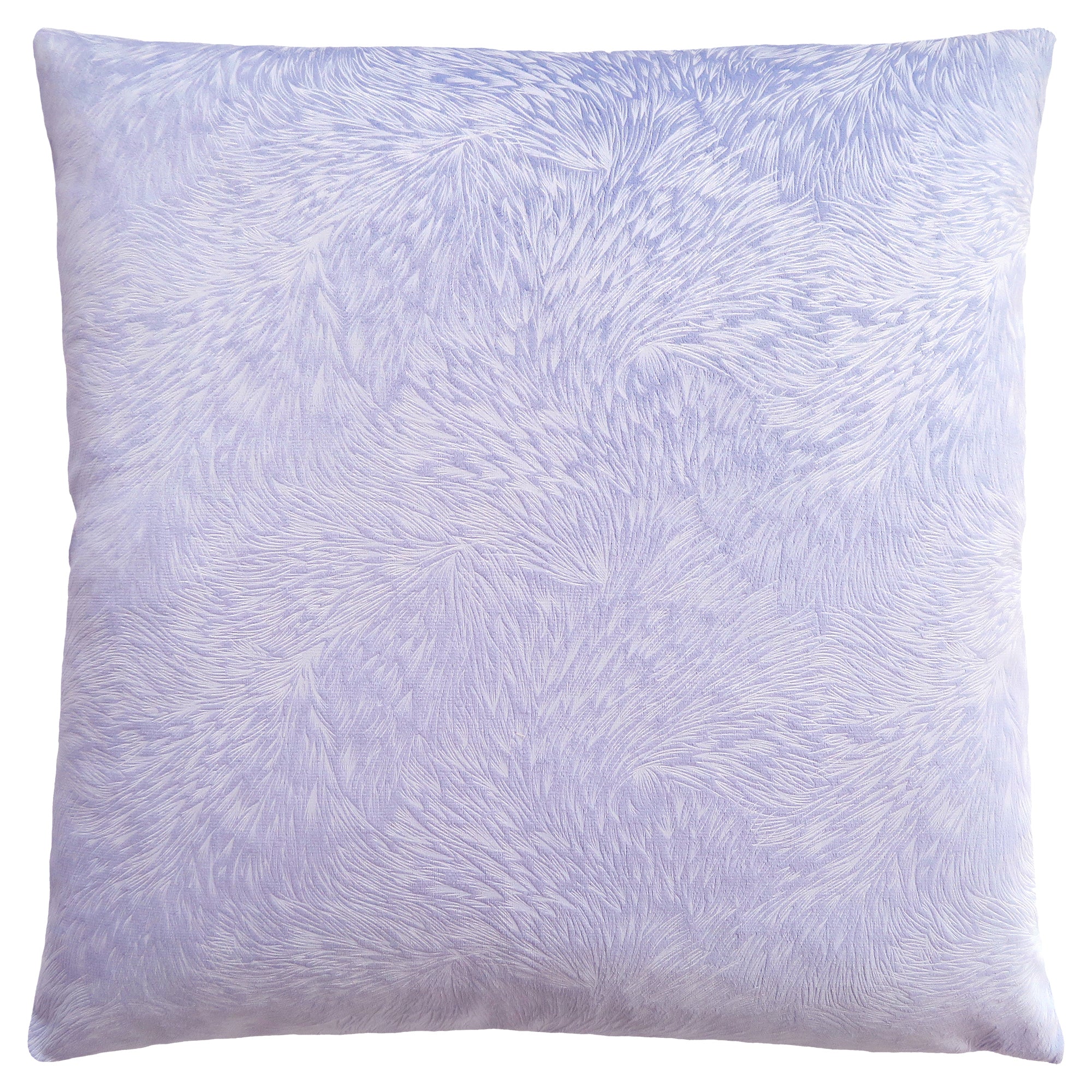 PILLOW - 18"X 18" / LIGHT TAUPE FEATHERED VELVET / 1PC