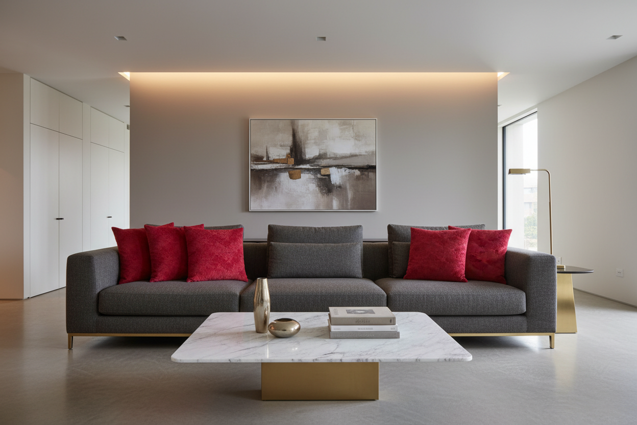 PILLOW - 18"X 18" / LIGHT TAUPE FEATHERED VELVET / 1PC