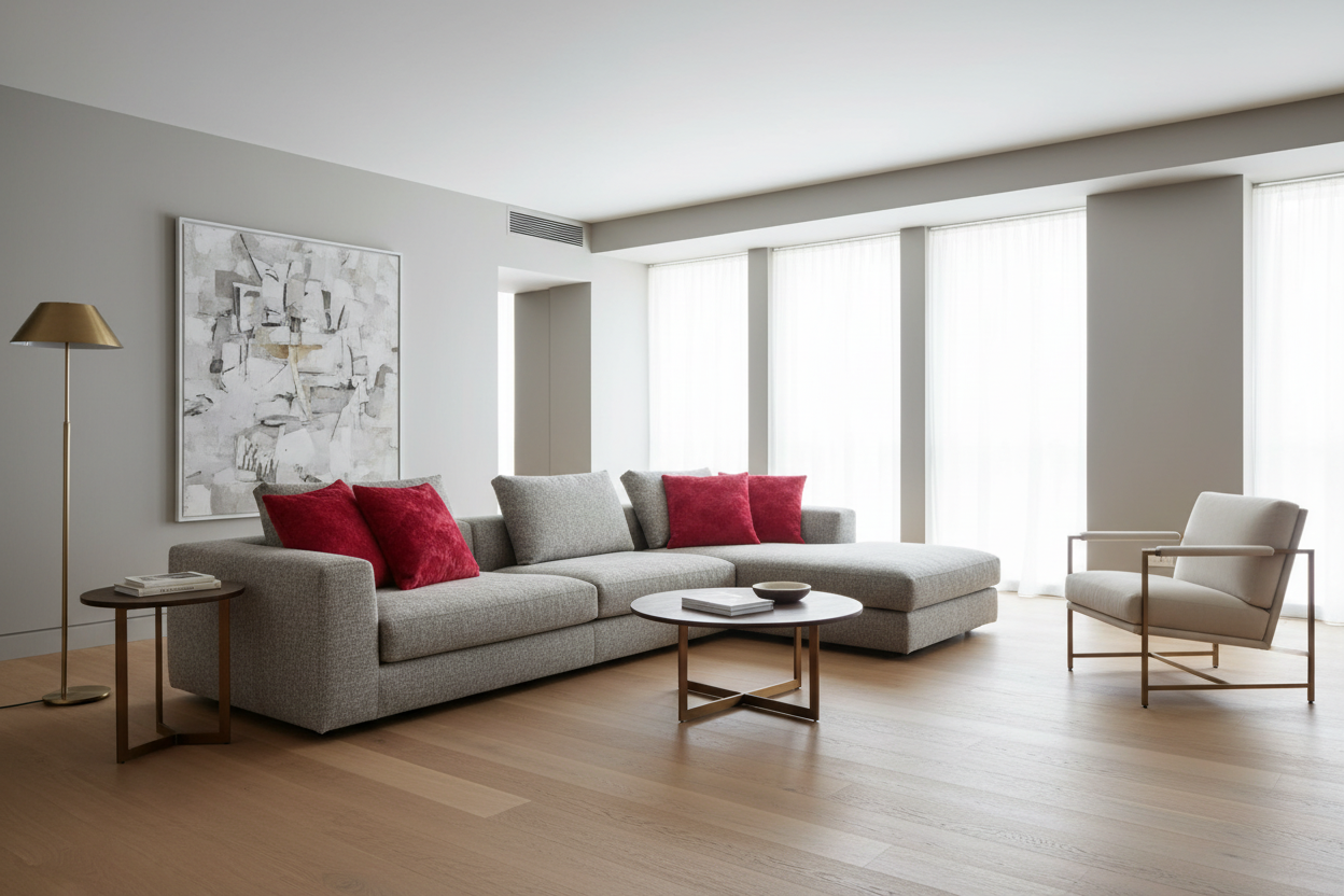 PILLOW - 18"X 18" / LIGHT TAUPE FEATHERED VELVET / 1PC