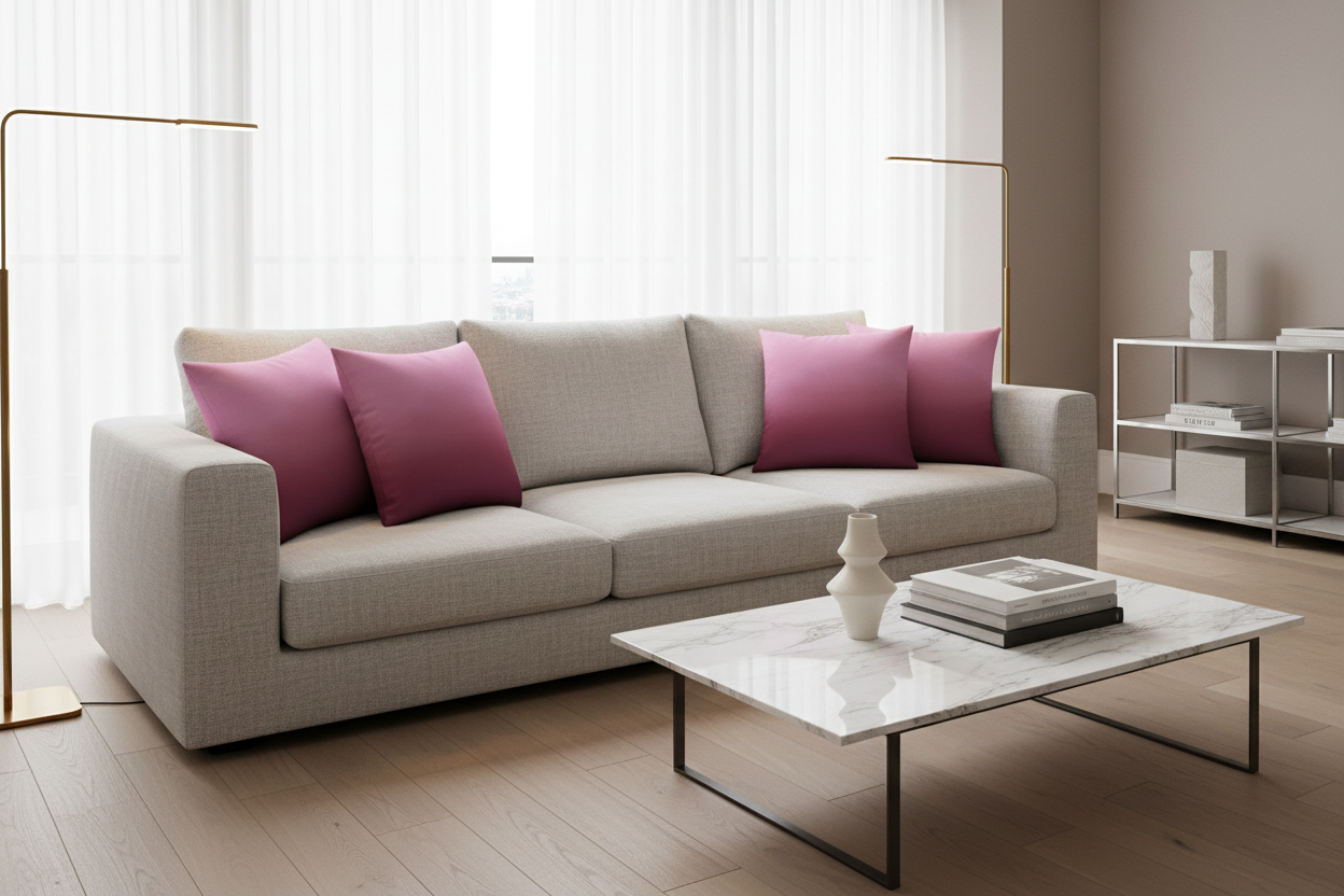 PILLOW - 18"X 18" / GOLD SATIN / 1PC