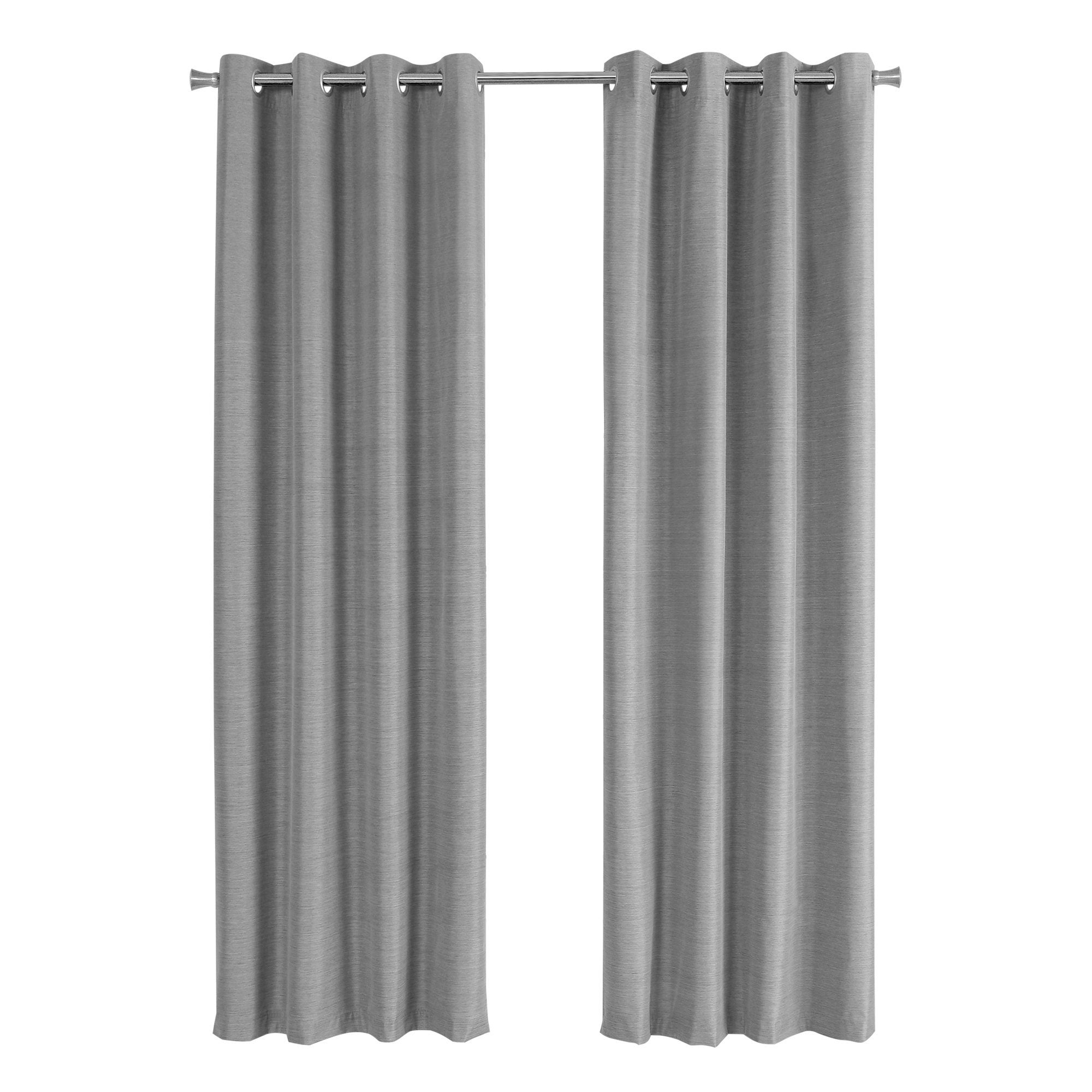 CURTAIN PANEL - 2PCS / 52"W X 95"H SILVER SOLID BLACKOUT