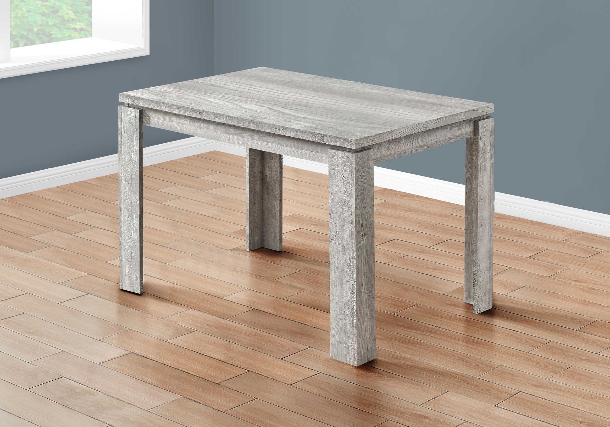 DINING TABLE - 32"X 48" / GREY RECLAIMED WOOD-LOOK