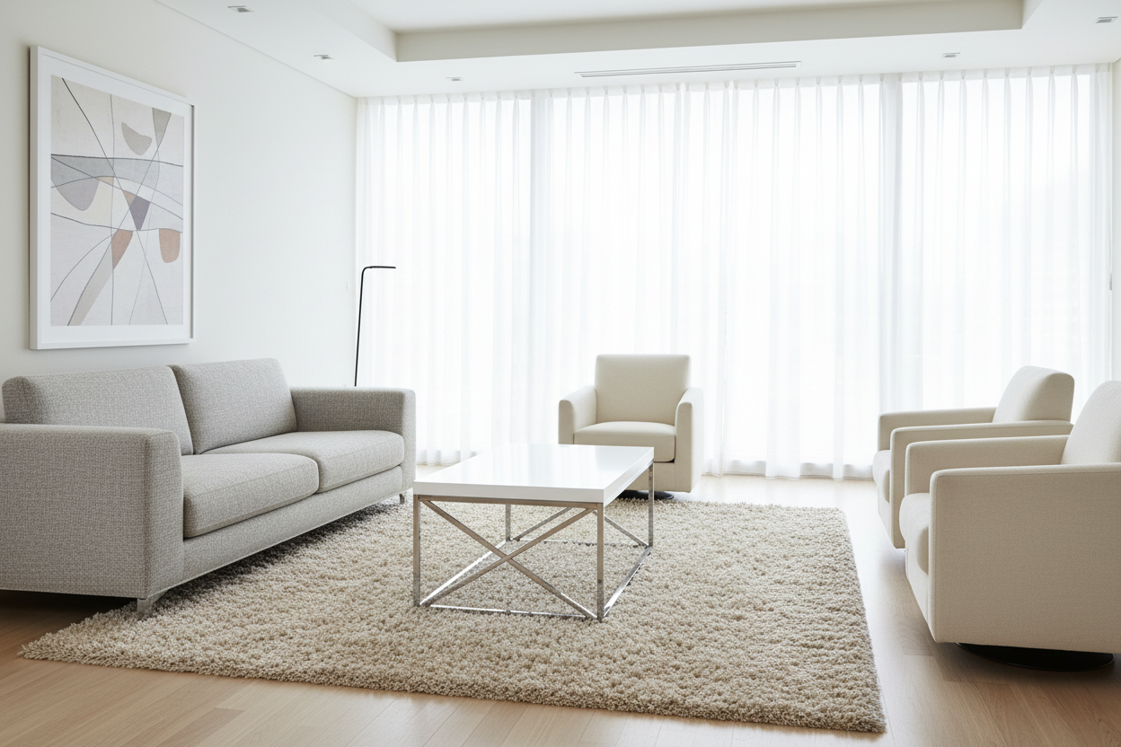 COFFEE TABLE - GLOSSY WHITE WITH CHROME METAL