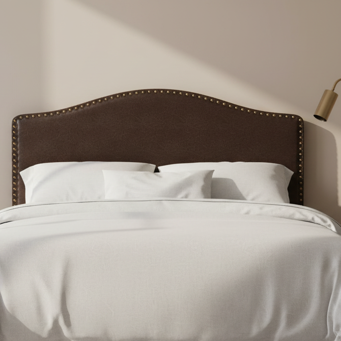 LIT - GRAND FORMAT / TÊTE DE LIT SIMILI CUIR MARRON SEULEMENT