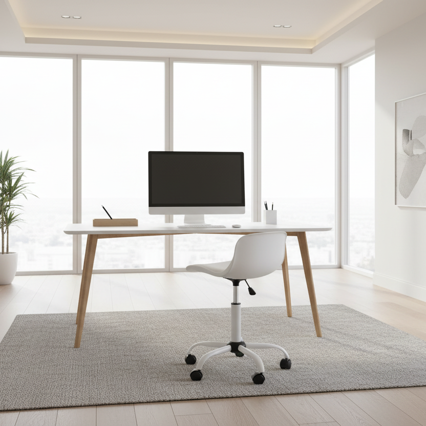 CHAISE DE BUREAU - BLANC JUVENILE / MULTI-POSITIONS
