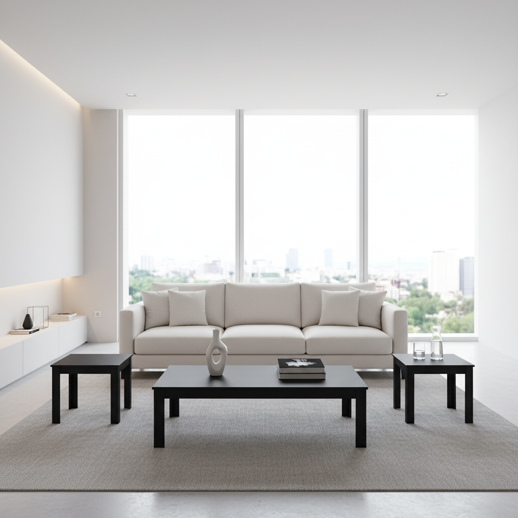 TABLE SET - 3PCS SET / BLACK