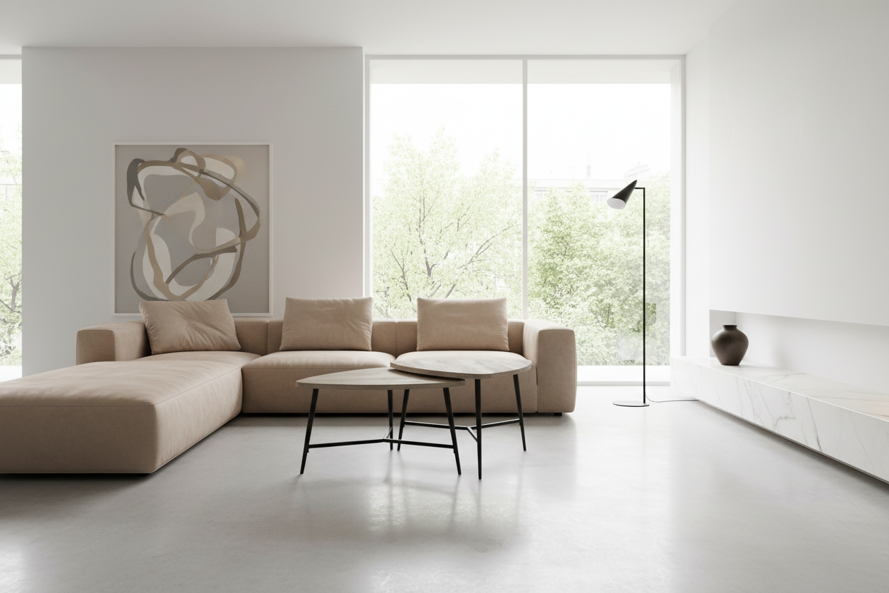 ENSEMBLE DE TABLE - ENSEMBLE 2 PIÈCES / BOIS RÉCUPÉRÉ TAUPE / MÉTAL NOIR