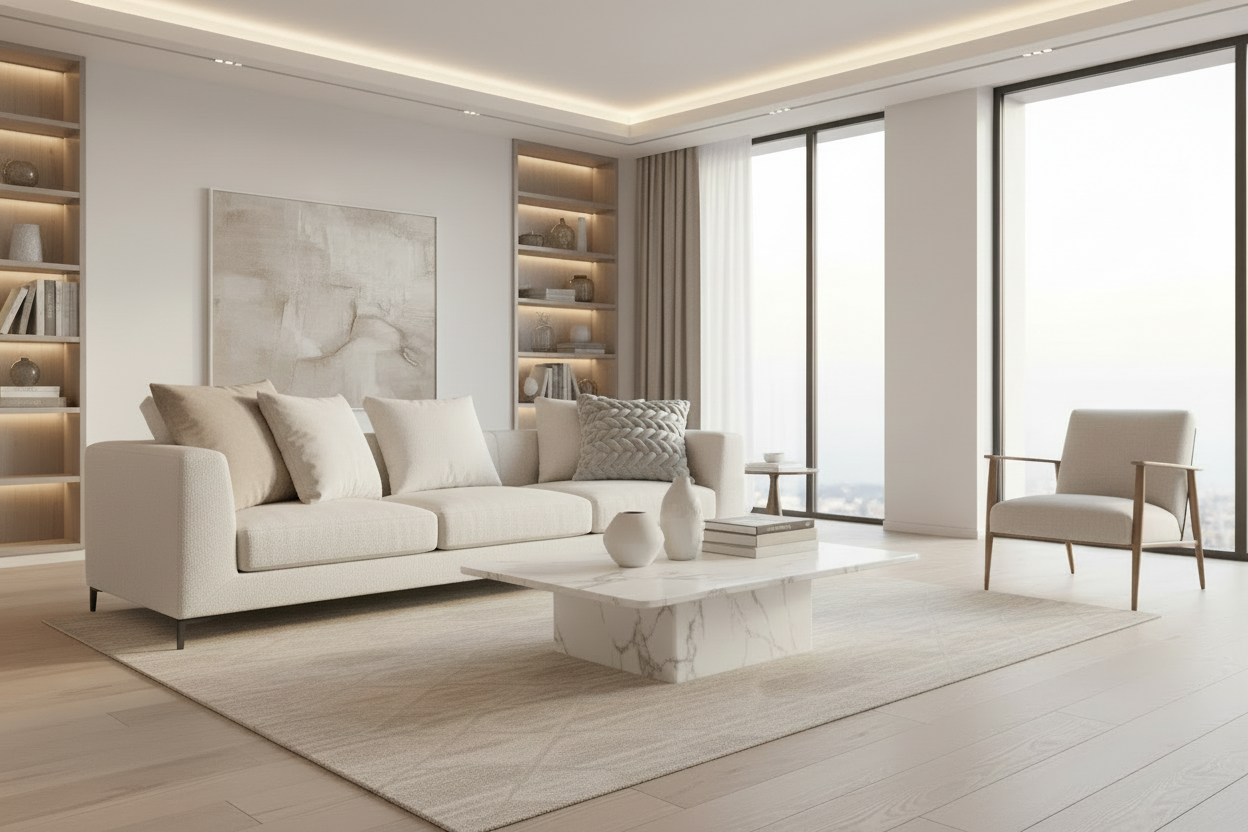 PILLOW - 18"X 18" / LIGHT TAUPE FEATHERED VELVET / 1PC