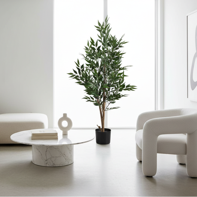 ARTIFICIAL PLANT - 47"H / INDOOR ACACIA TREE IN A 5" POT