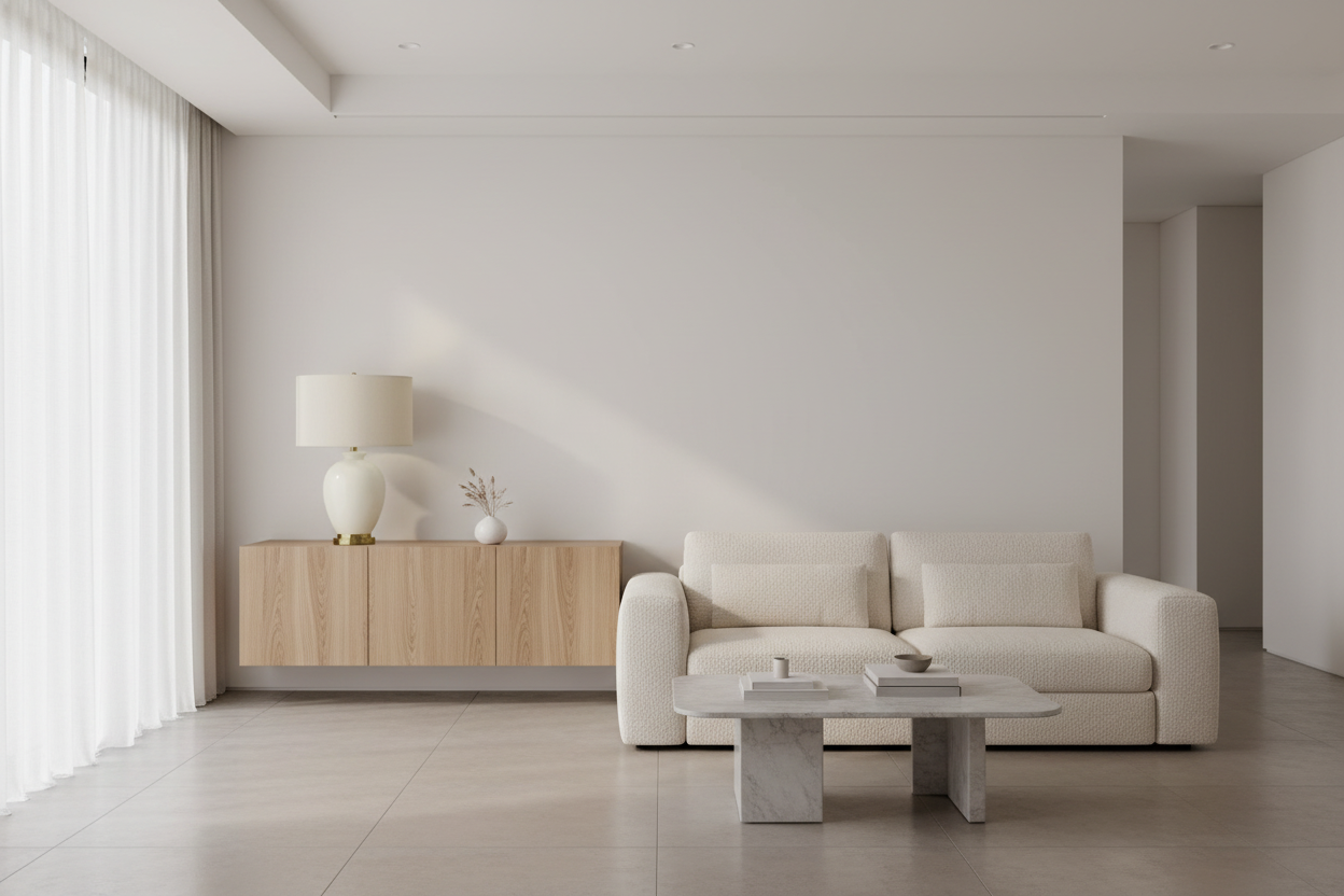 ÉCLAIRAGE - LAMPE DE TABLE 26"H IVOIRE / ABAT-JOUR CRÈME CÉRAMIQUE CRÈME