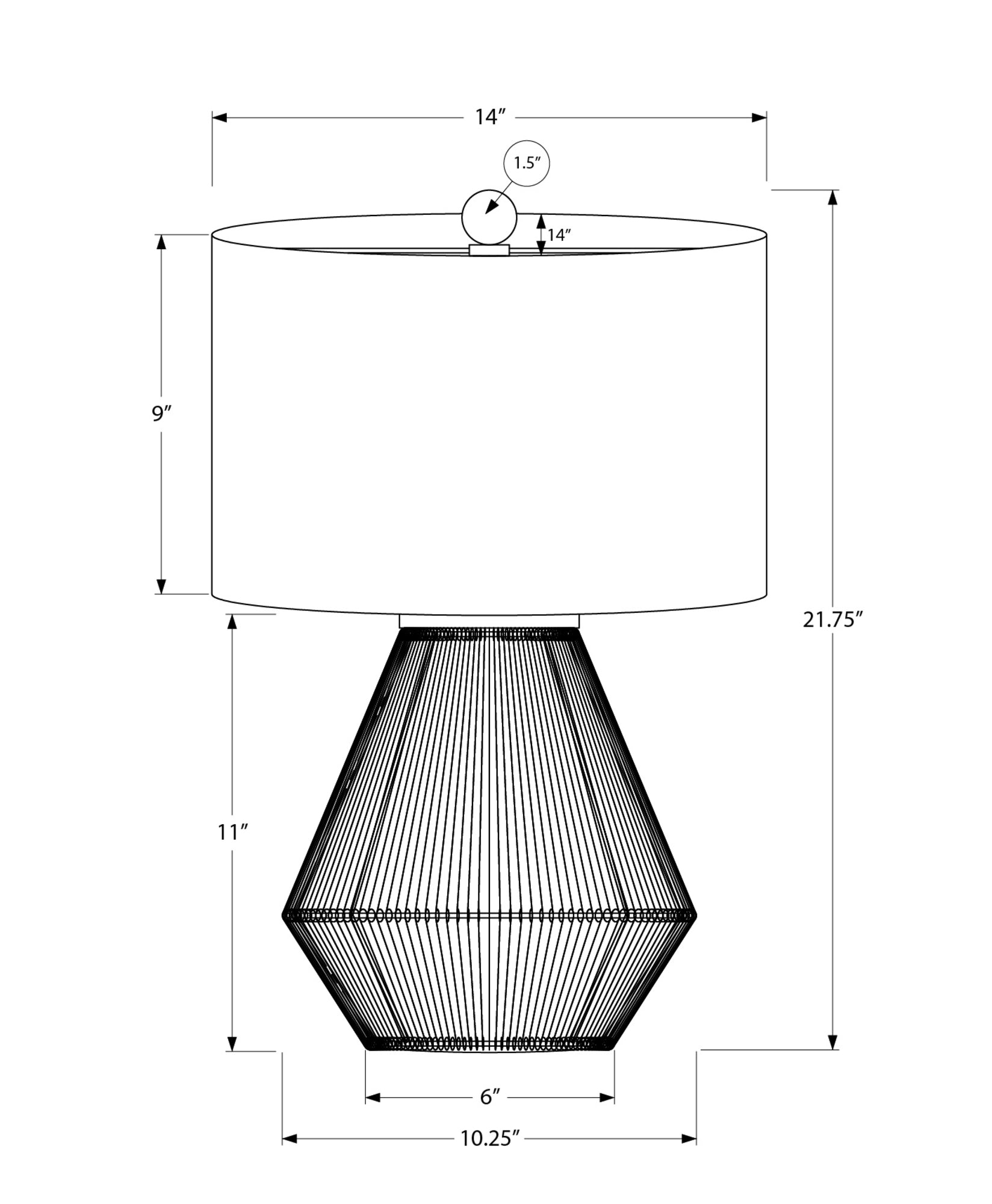 LIGHTING - 22"H TABLE LAMP BROWN ROPE BEIGE SHADE