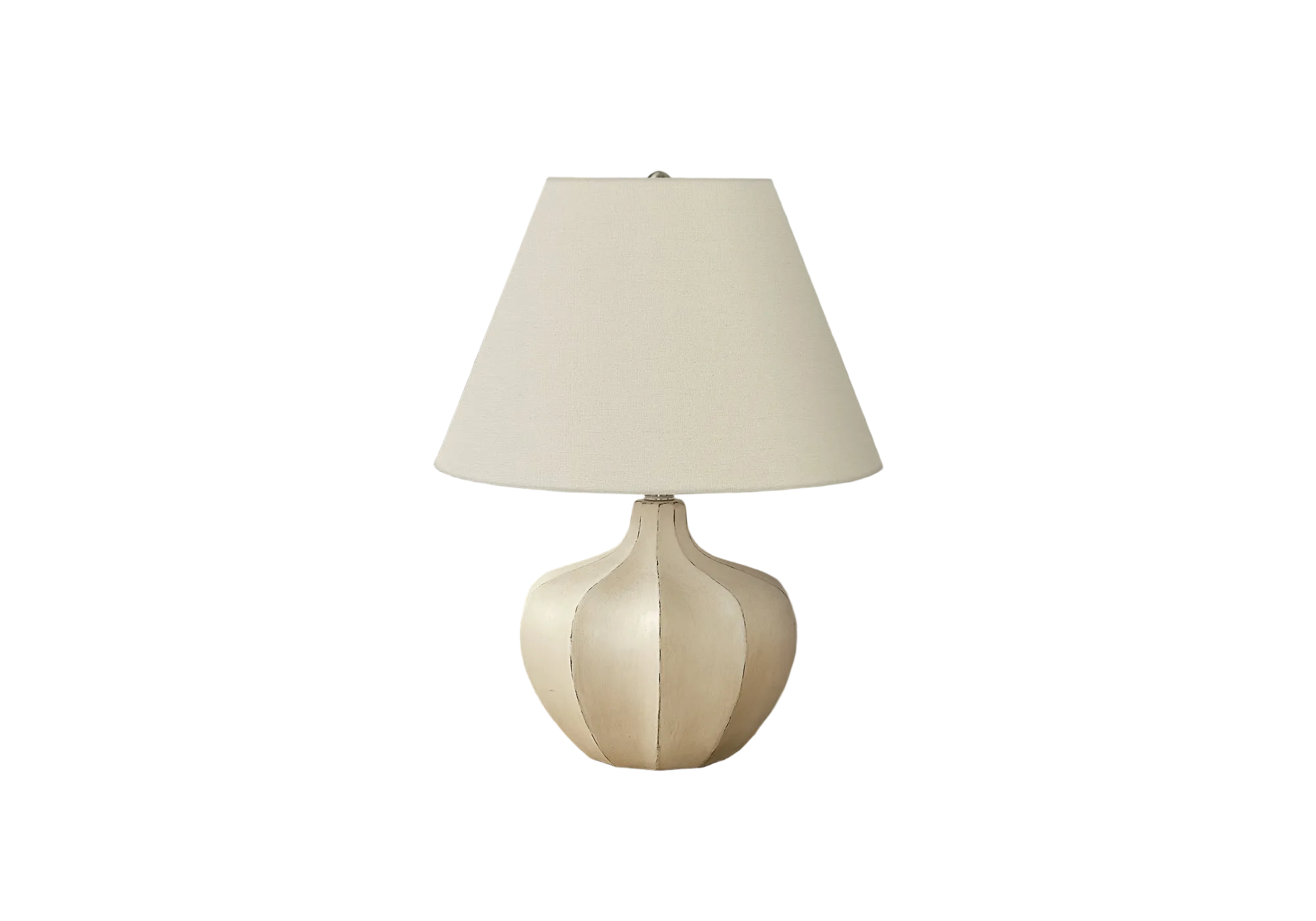 LIGHTING - 21"H TABLE LAMP CREAM RESIN IVORY / CREAM SHADE