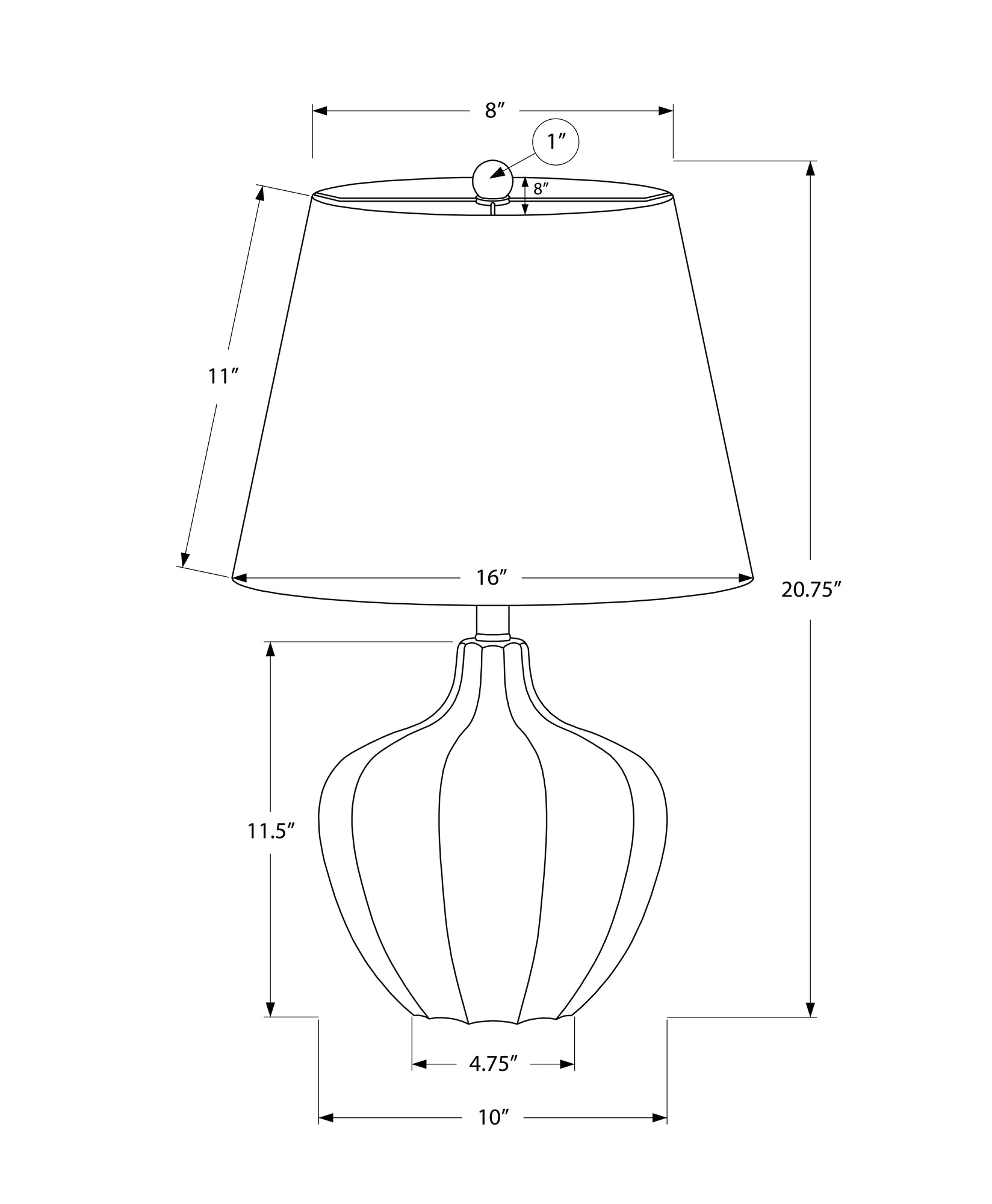 LIGHTING - 21"H TABLE LAMP CREAM RESIN IVORY / CREAM SHADE