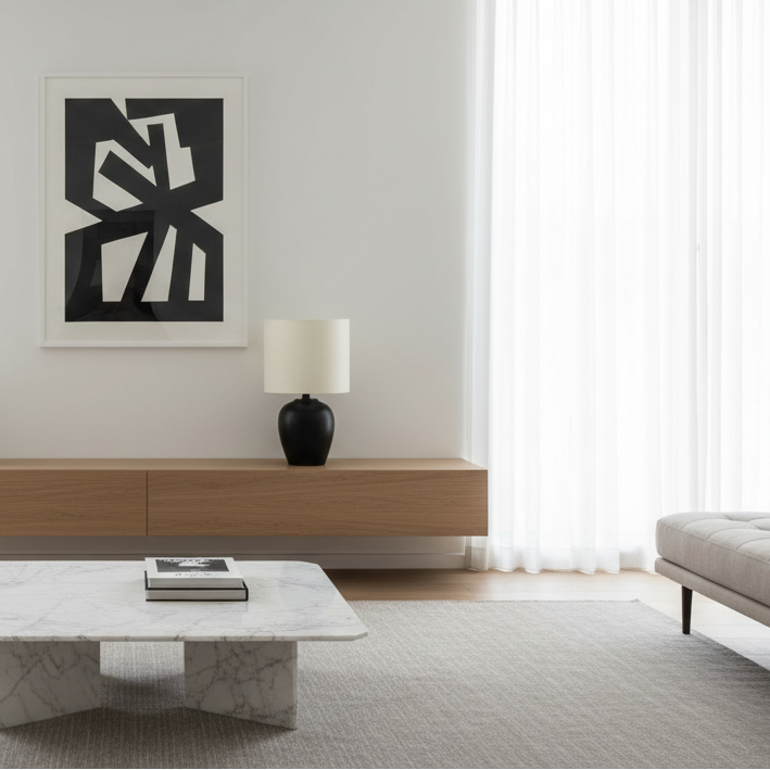 LIGHTING - 17"H TABLE LAMP BLACK CERAMIC IVORY / CREAM SHADE