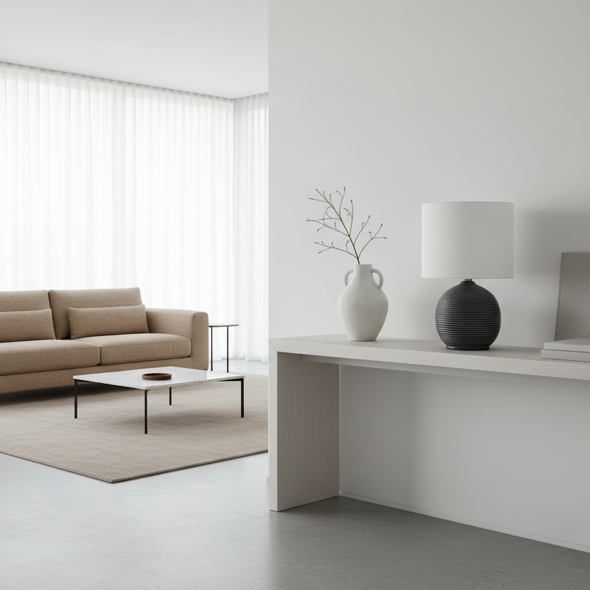 LIGHTING - 16"H TABLE LAMP BLACK RESIN IVORY / CREAM SHADE