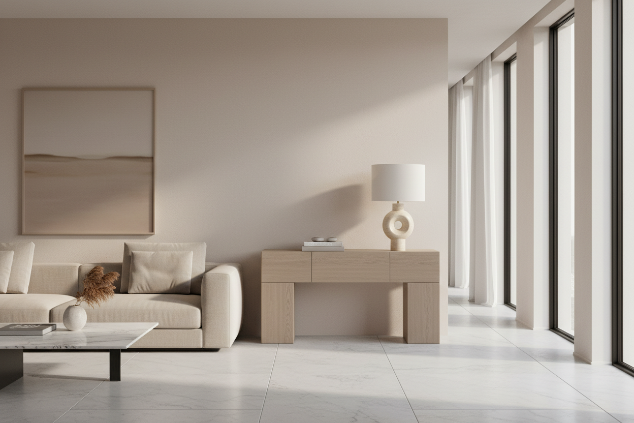 LIGHTING - 28"H TABLE LAMP BEIGE RESIN IVORY / CREAM SHADE