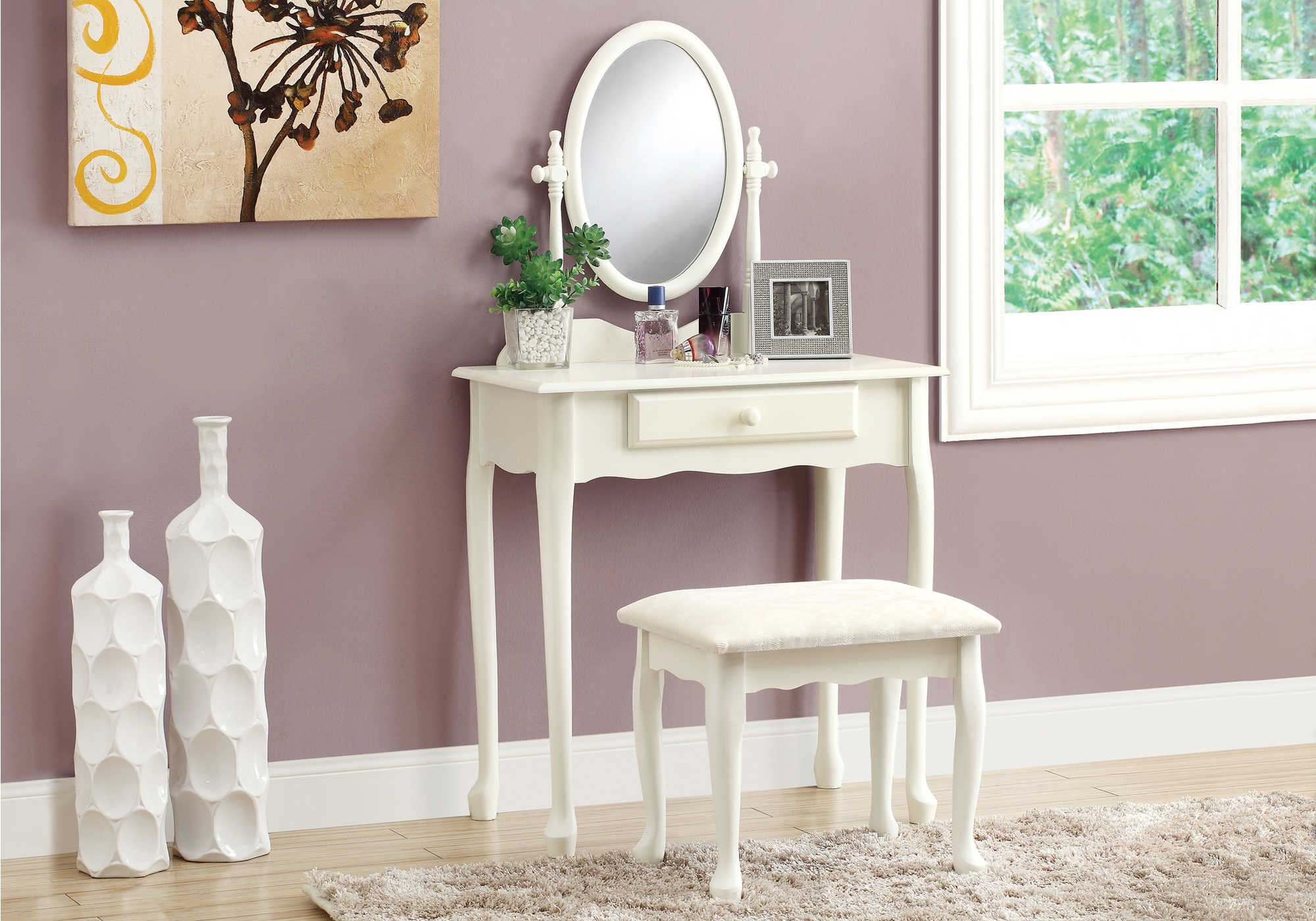 VANITY SET - 2PCS SET / ANTIQUE WHITE