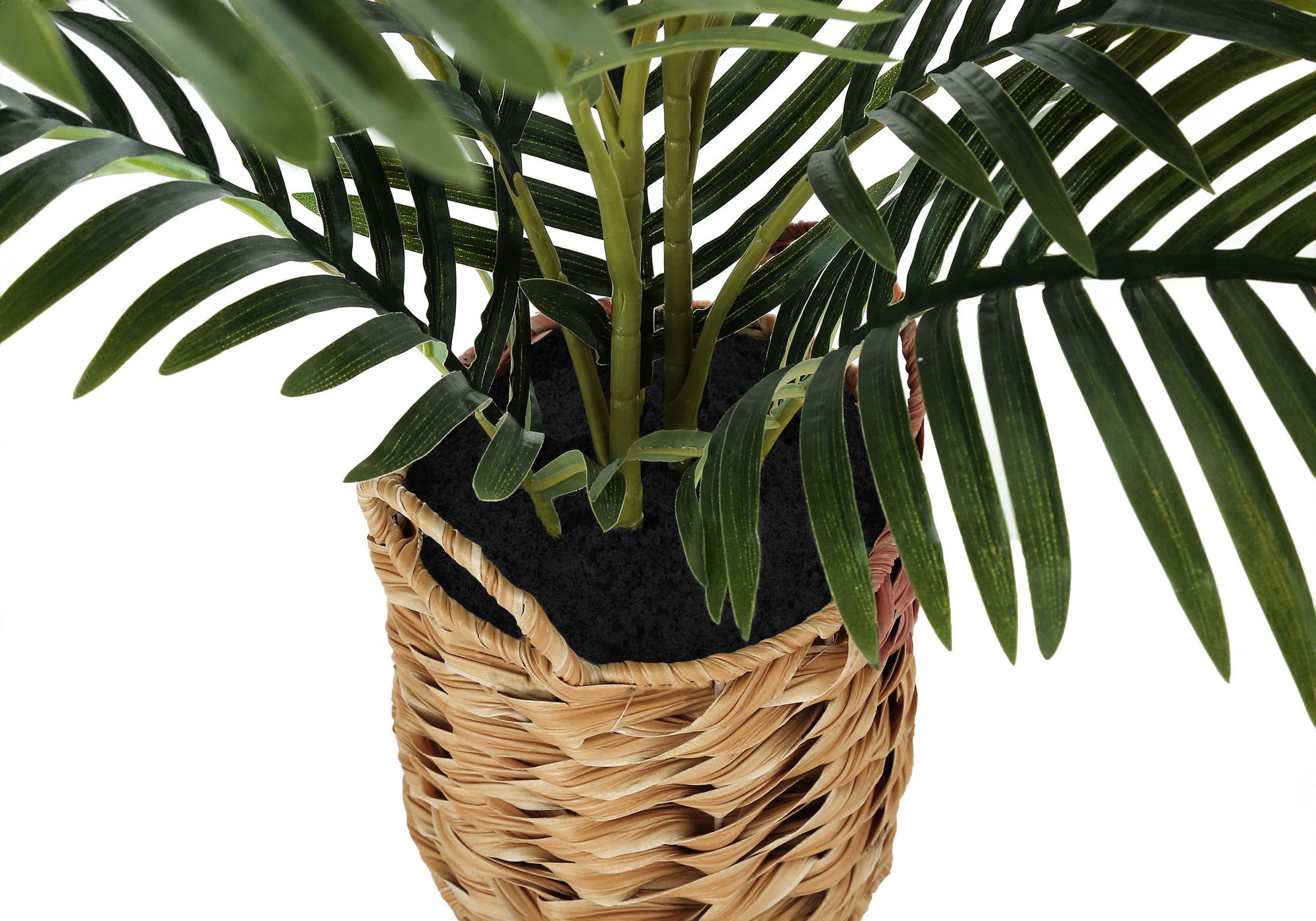 ARTIFICIAL PLANT - 24"H / INDOOR PALM / 8" WOVEN BASKET