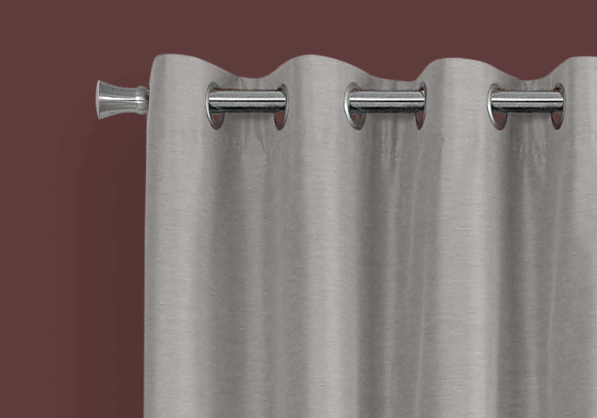 CURTAIN PANEL - 2PCS / 52"W X 95"H SILVER SOLID BLACKOUT