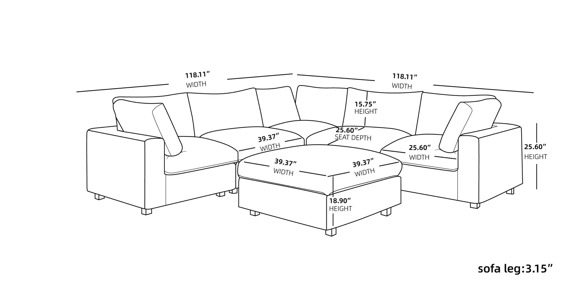 Sky Cloud Pro Sectional Sofa